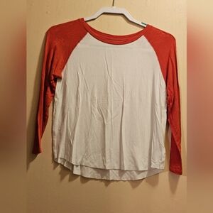 American Eagle,  Burnt orange & White T-shirt, Xtra small
